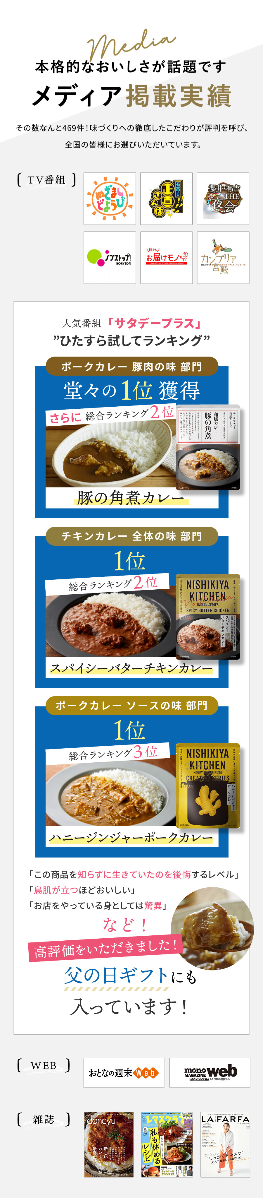 父の日ギフト2026|レトルトカレー・スープの通販｜公式NISHIKIYA KITCHEN
