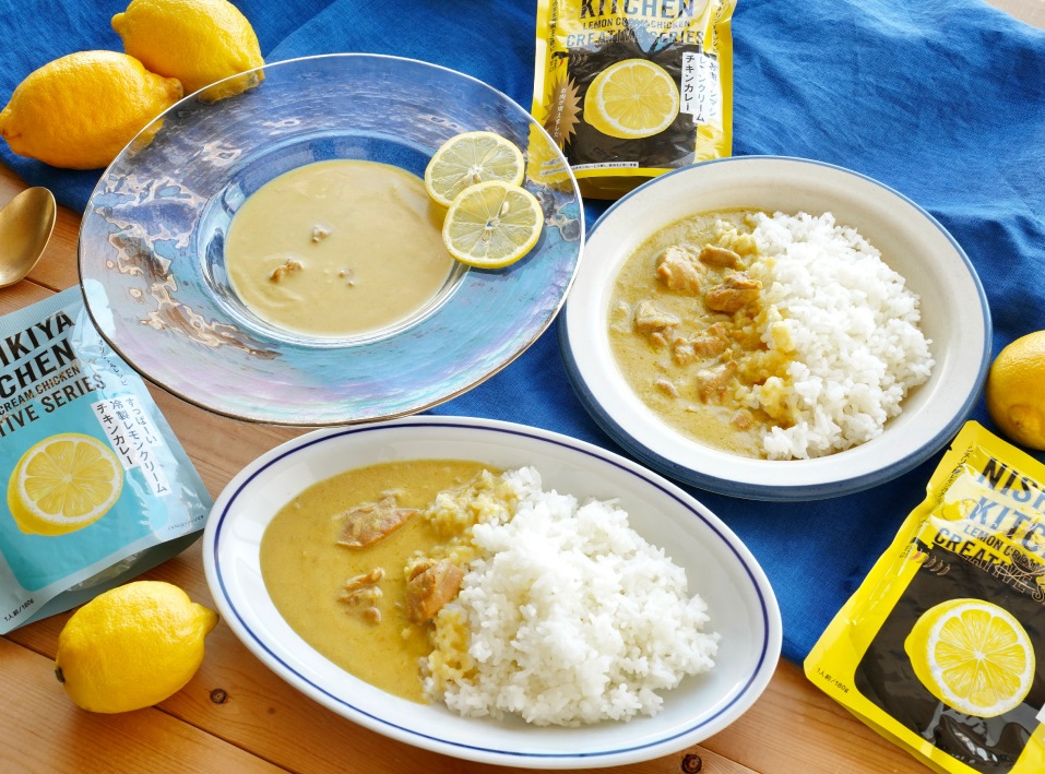 レモンクリームチキンカレー皿盛り